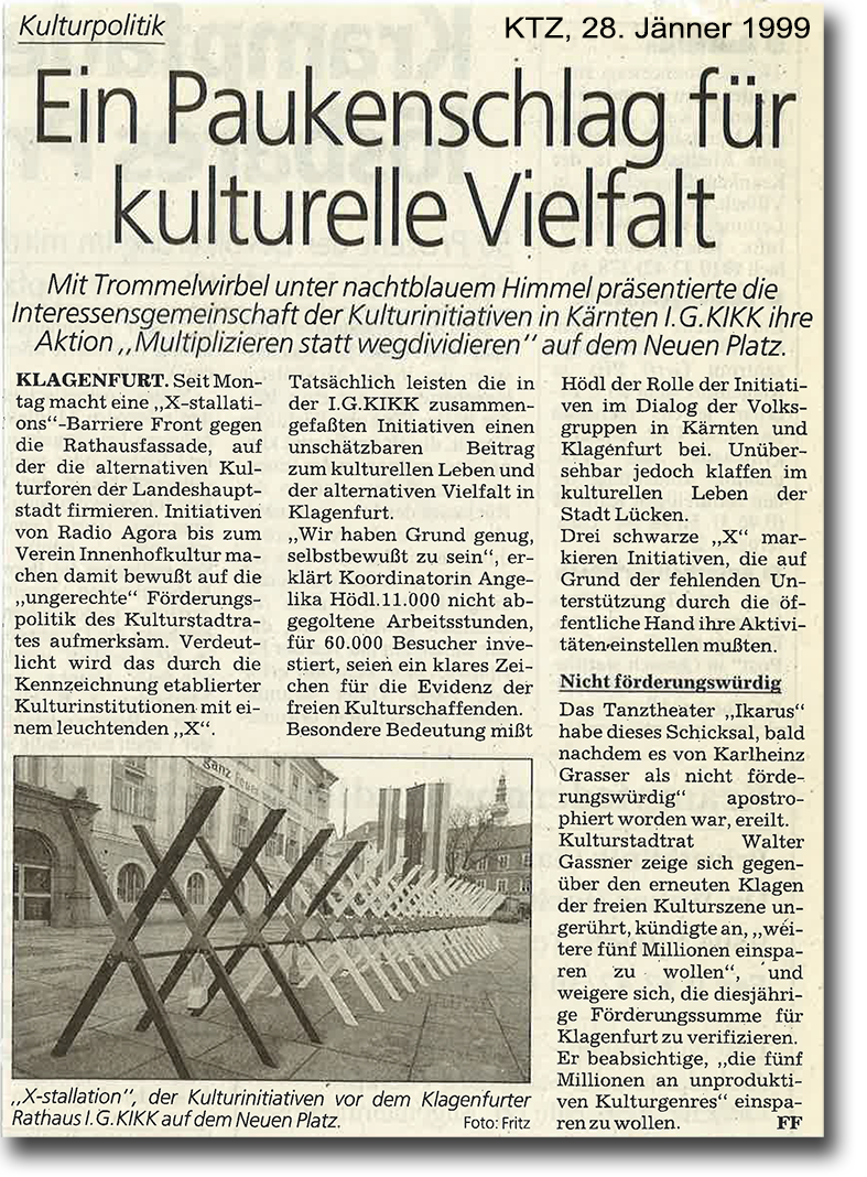 Berichterstattung Xinstallation KTZ 28.01.1999